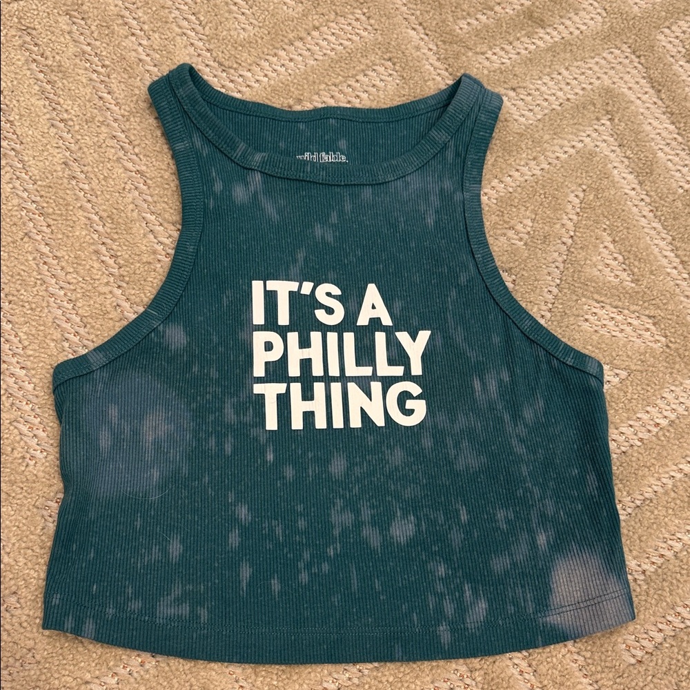 Custom philadelphia eagles crop tank